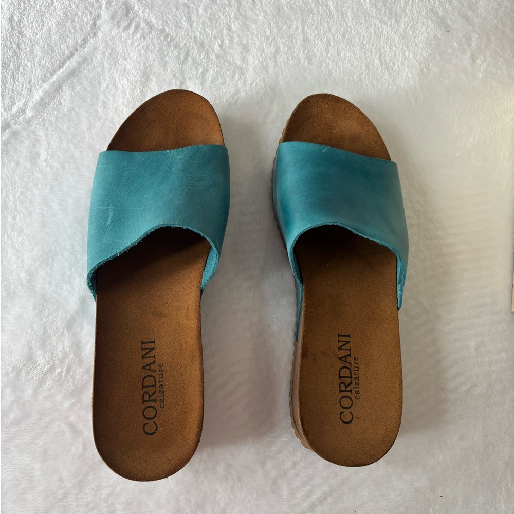 Cordani Women's Blue Slide Sandals New